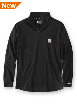Carhartt Force&reg; Relaxed Fit Midweight Long-Sleeve Quarter-Zip Mock-Neck T-Shirt