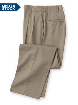 ARAMARK pleated dura-press twill pants