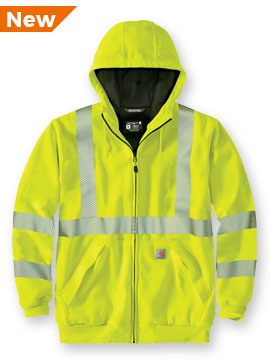 Carhartt® High Visibility Class 3 Hooded Full-Zip Sweatshirt