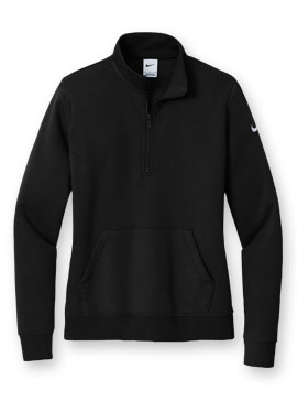 Nike Ladies Club Fleece Sleeve Swoosh &frac12;-Zip