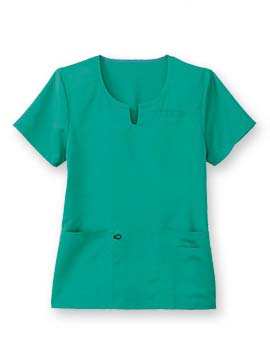 Crest® TecGuard™ Notched-Front Scrub Top