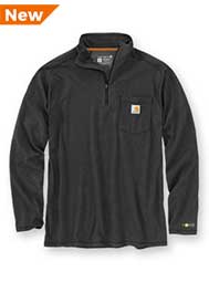 Carhartt Force&reg; Relaxed Fit Midweight Long-Sleeve Quarter-Zip Mock-Neck T-Shirt