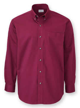WearGuard® Long-Sleeve Fine Line Blended Twill Shirt