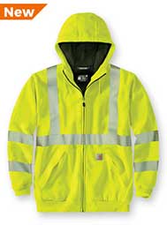 Carhartt® High Visibility Class 3 Hooded Full-Zip Sweatshirt