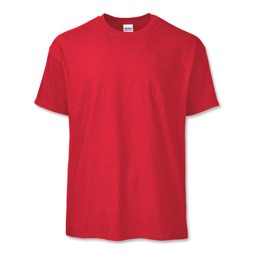 100% Ultra Cotton&reg; or Cotton Blend Short-Sleeve T With Pocket